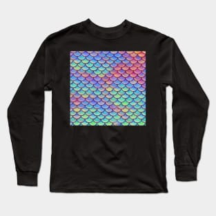 Iridescent Mermaid Scales Long Sleeve T-Shirt